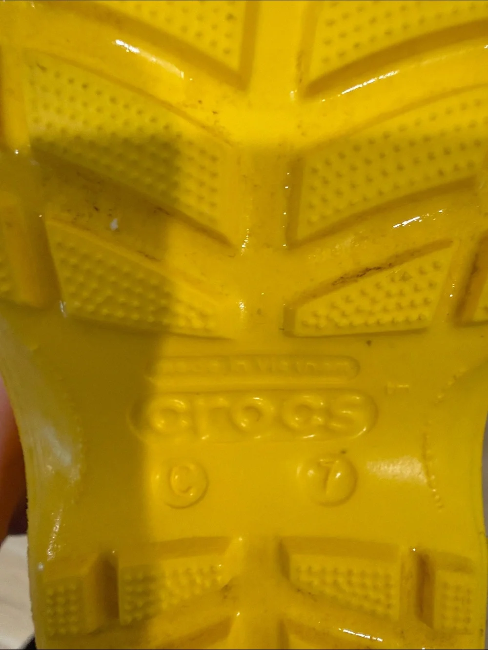 CROCS Kids' Bright Yellow Waterproof Handle Rain Boots